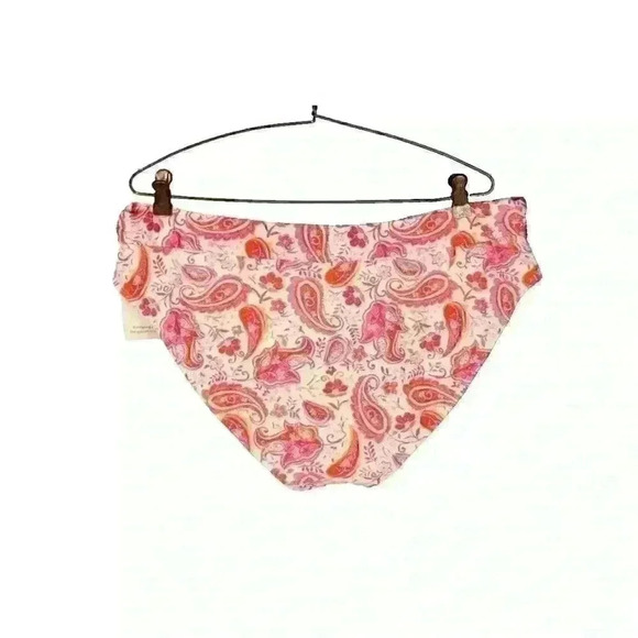 NWT TIME & TRU Bikini PINK Print Bottom LINED Mid Rise Swim Bathing suit size XL - Picture 4 of 5